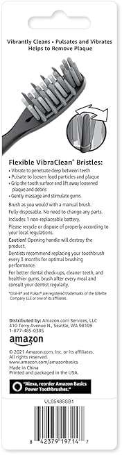 Amazon Basics Soft Electric Toothbrushes for Adults, Pulsating Deep Cleaning, Plaque Removal, Sensitive Gums, Battery Powered, Soft Bristles, 2 Count, Assorted Colors - Image 2