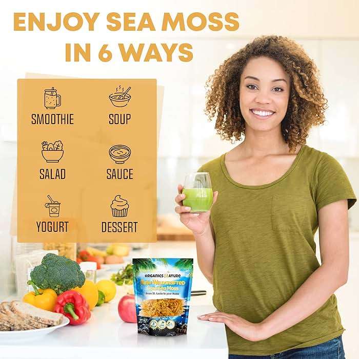 Organics Nature Raw Wildcrafted Sea Moss | Organic Wildcrafted & Non-GMO Certified | Dr Sebi Approved | Make 5 Jars of Sea Moss Gel | Immune Support, Energy &e Essential Minerals & Vitamins 4 oz - Image 6