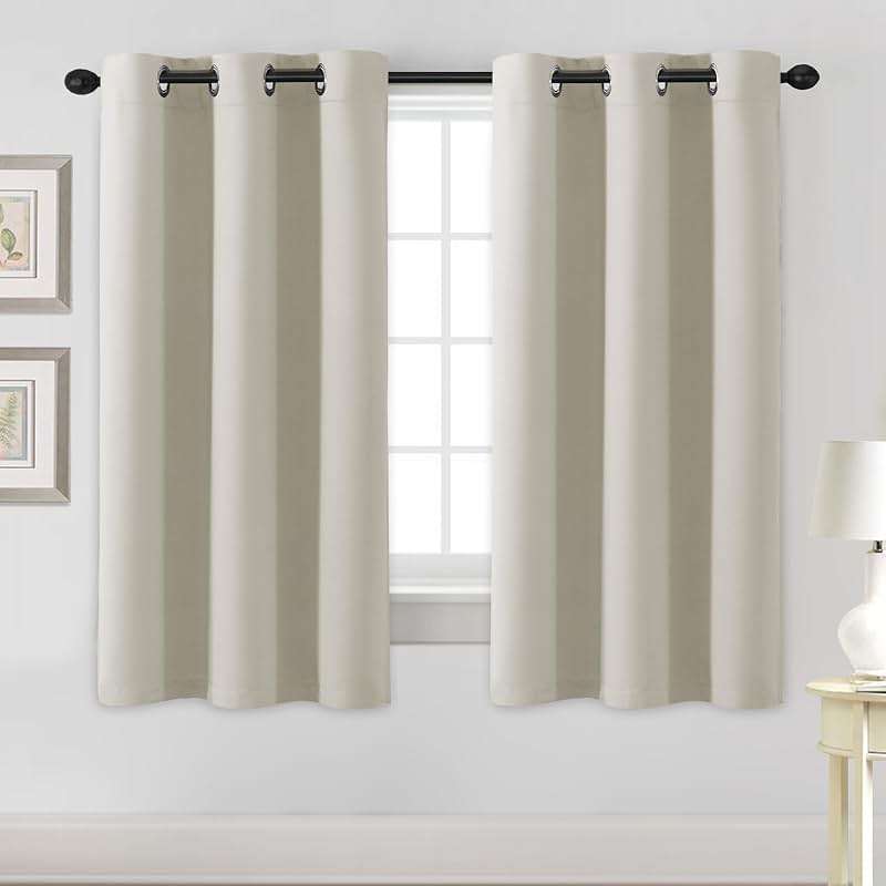 H.VERSAILTEX Blackout Curtains for Bedroom Thermal Insulated Room Darkening Living Room Curtains 63 Inch Long Grommet Privacy Protection Window Curtain Panels/Drapes for Nursery,2 Panels,Ivory/Cream - Image 1