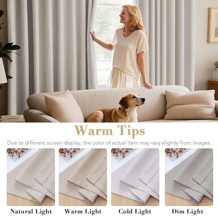 H.VERSAILTEX Blackout Curtains for Bedroom Thermal Insulated Room Darkening Living Room Curtains 63 Inch Long Grommet Privacy Protection Window Curtain Panels/Drapes for Nursery,2 Panels,Ivory/Cream - Image 5