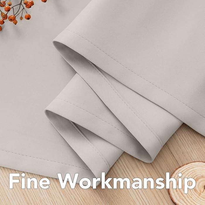 H.VERSAILTEX Blackout Curtains for Bedroom Thermal Insulated Room Darkening Living Room Curtains 63 Inch Long Grommet Privacy Protection Window Curtain Panels/Drapes for Nursery,2 Panels,Ivory/Cream - Image 6