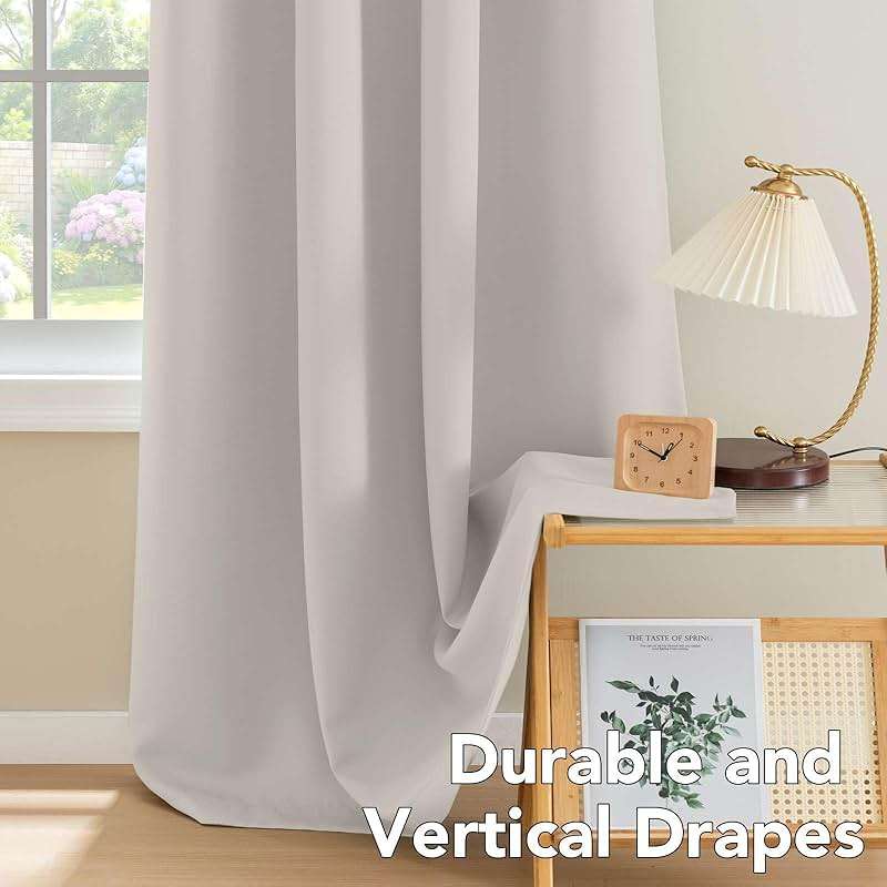 H.VERSAILTEX Blackout Curtains for Bedroom Thermal Insulated Room Darkening Living Room Curtains 63 Inch Long Grommet Privacy Protection Window Curtain Panels/Drapes for Nursery,2 Panels,Ivory/Cream - Image 8