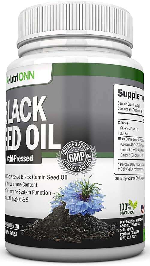 Black Seed Oil - 1000 Mg - 180 Softgels - Cold-Pressed Non-GMO Black Cumin Seed Capsules - Super High Thymoquinone Content - Nigella Sativa - Rich in Omega 6 & 9 Fatty Acids - Immune Health Support - Image 5