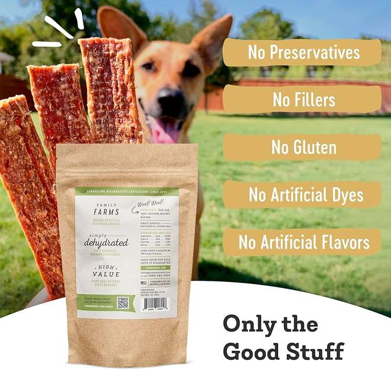 Farm Hounds - Duck Strips - Premium Natural Jerky for Dogs - Made from 100% Humanely Raised Duck - Break-to-Size - Great for Training & Treats - No Added Fillers - Made in USA - 4.5 oz - 1 Pack - Image 6