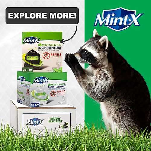 Mint -X Rodent Repellent Indoor Tall Kitchen Drawstring Trash Bags with Mint-Flex Technology; 13 Gallon, 120 Count, White - Image 5