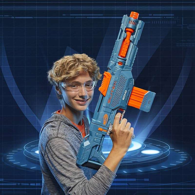Nerf Elite 2.0 Echo CS-10 Blaster - 24 Official Darts, 10-Dart Clip, Removable Stock and Barrel Extension, 5 Tactical Rails - Image 9