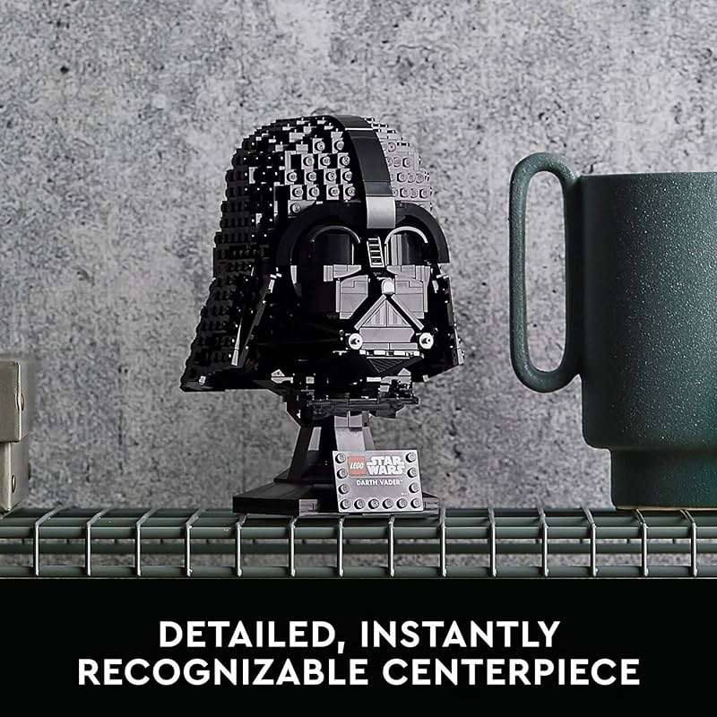 LEGO Star Wars Darth Vader Helmet Building Set for Adults - Collectible Model Kit for Men & Women, Ages 18+ Years - Gifts for Christmas for Men & Women - 75304 - Image 3
