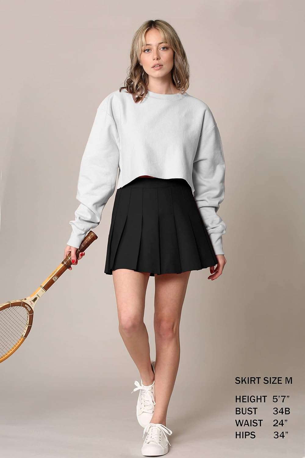 Made By Johnny Womens' Girls' High Waist Mini Plaid School Uniform Pleated Skater Tennis Skirt with Lining Shorts - Image 5