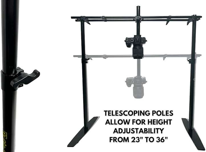 Glide Gear OH 200 Overhead Rig – DSLR, Smartphone – Modular, Adjustable, Flat Lay Mount, All-Metal Build - Image 4