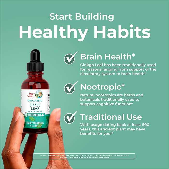 MARYRUTH'S Organics Ginkgo Leaf Liquid Drops | Herbal Supplement | Nootropic | Circulatory System & Nervous System Health | USDA Organic | Non-GMO | Vegan | 60 Servings - Image 5
