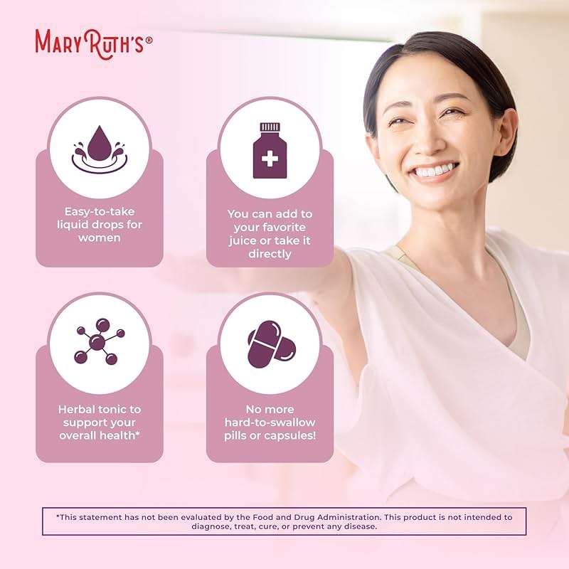 MaryRuth Organics USDA Organic Women's Wellness Liquid Herbal Supplements | Includes Stinging Nettle, Raspberry Leaf, Eleuthero Root, Chaste Tree Berry | Menstrual Support | Non-GMO, Vegan - Image 6