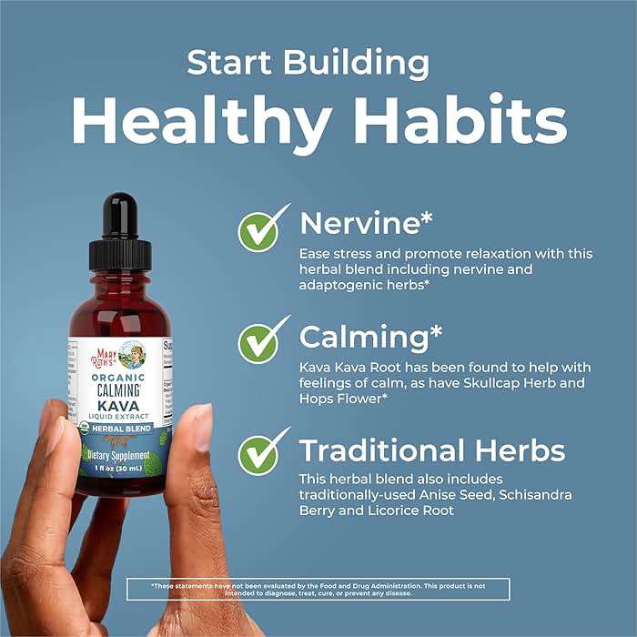 MaryRuth's Kava Root Liquid Extract for Calm & Relaxation | Nervine & Adaptogenic Herbal Blend | USDA Organic | Sugar Free | Gluten Free | Vegan | Non-GMO | Ages 14+ | 1 oz | 30 Day Supply - Image 5