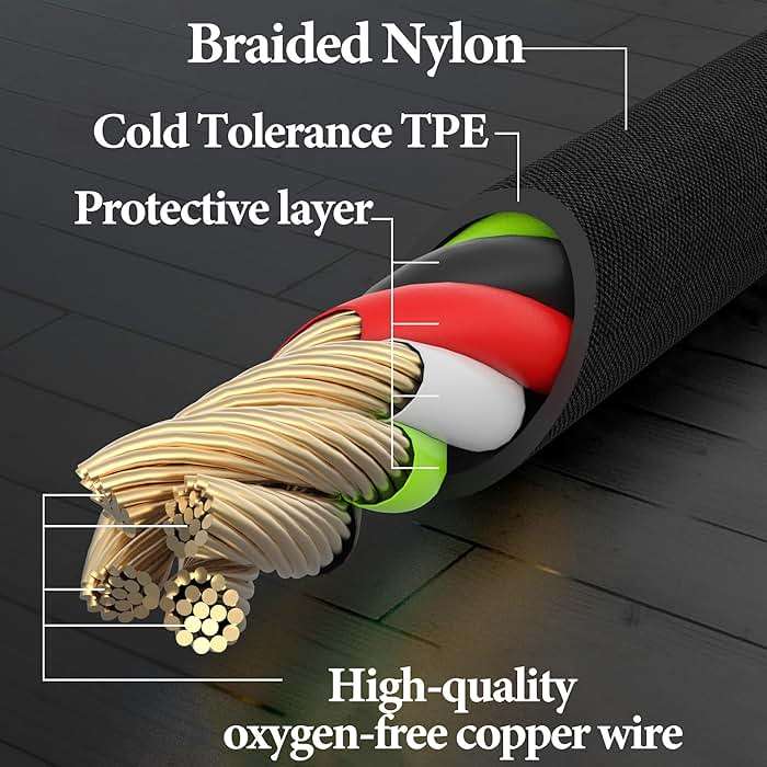 GEEKRIA USB Headphones Cloth Braided Fast Charger Cable Compatible with Sony WH-1000XM6/1000XM5/1000XM4, WH-XB920N/XB910N, CH710N, USB to USB-C Replacement Charging Cord (4ft/120cm) - Image 4
