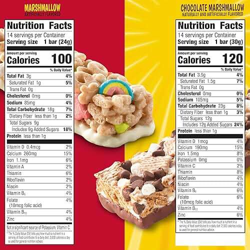 Lucky Charms and Golden Grahams S'mores Cereal Treat Bars, Snack Bars, Variety Pack, 28 Ct, 26.7 oz - Image 2
