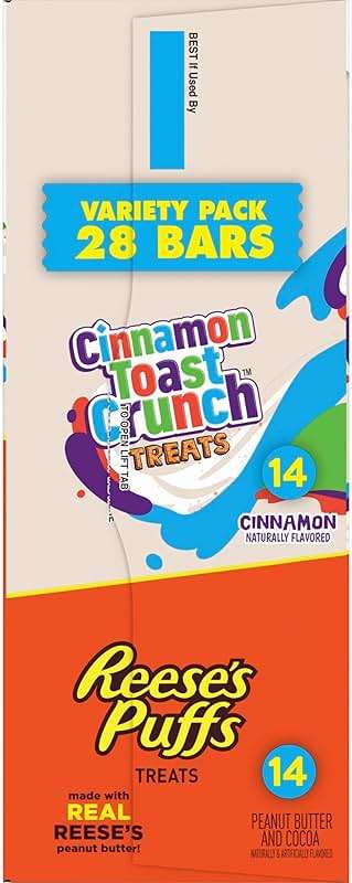 Cinnamon Toast Crunch and REESE'S PUFFS Cereal Treat Bars, Snack Bars, Value Pack, 28 Ct, 23.8 oz - Image 6