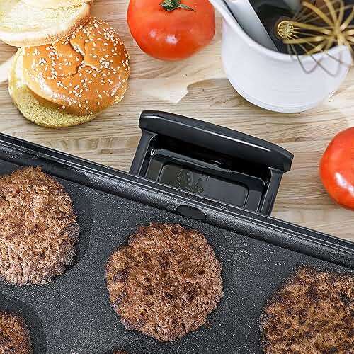 bella Electric Griddle with Warming Tray - Smokeless Indoor Grill, Nonstick Surface, Adjustable Temperature & Cool-touch Handles, 10" x 18", Copper/Black, PFOA & PTFE Free - Image 8
