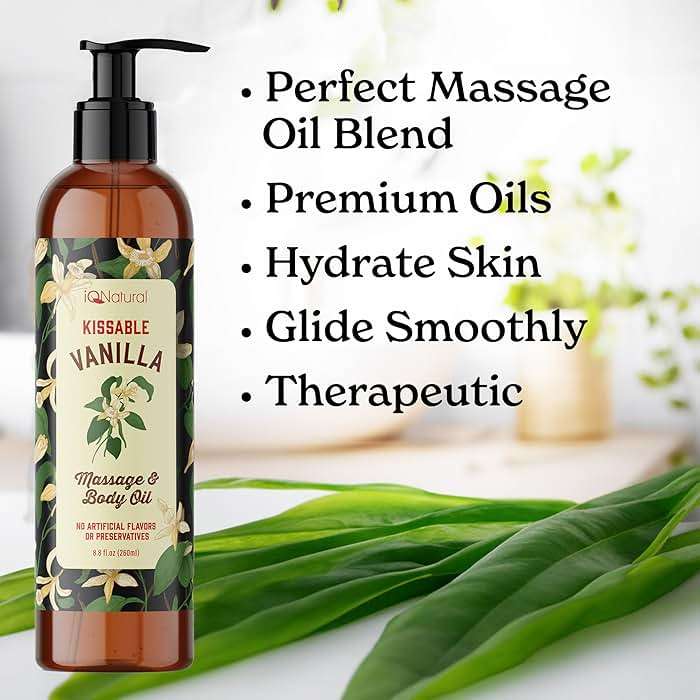 Edible Massage Oil Safe for Genitals - Warming Massage Oil for Date Night, Couples Intimacy - Flavored Edible Body Oil Safe for Private Area, Vanilla 8oz, - Image 2