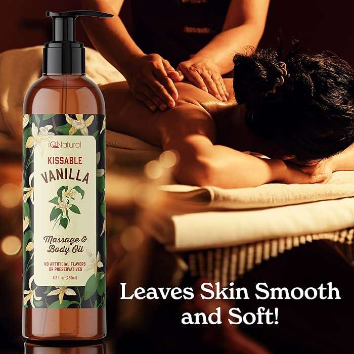 Edible Massage Oil Safe for Genitals - Warming Massage Oil for Date Night, Couples Intimacy - Flavored Edible Body Oil Safe for Private Area, Vanilla 8oz, - Image 4