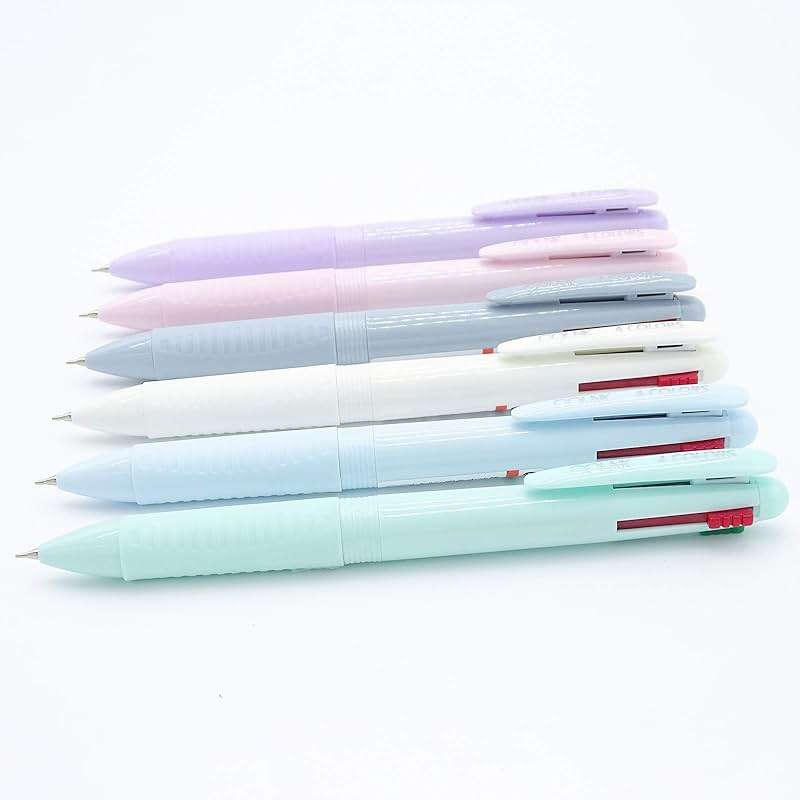 COLNK Multicolor Ballpoint Pen 0.5, 4-in-1 Colored Pens Fine Point,Ballpoint Gift Pens for Planner Journaling,Assorted Ink, 6-Count - Image 2