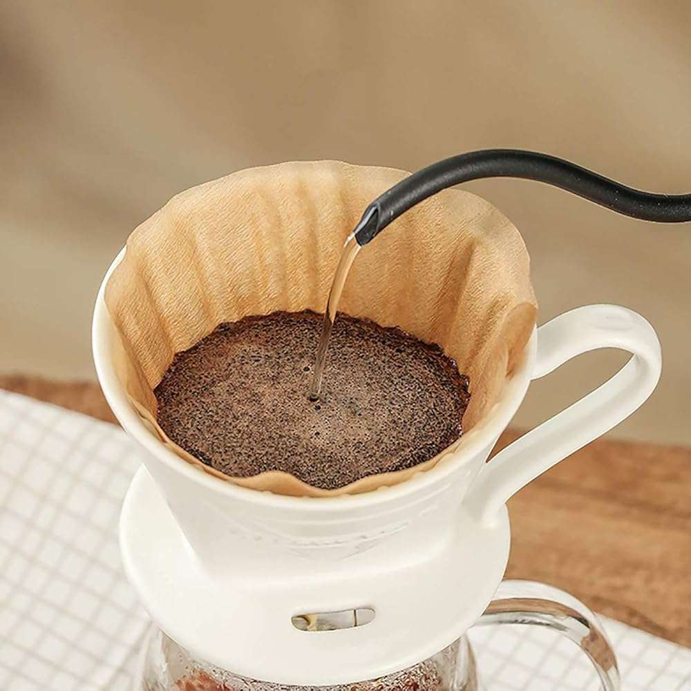 Coffee Filter #1, Disposable Coffee Filter Paper Natural Brown Cone Coffee Filters Unbleached U Shape Fit for Pour Over Coffee Cup, Coffee Maker(Brews 1-2 Cups,100 Count) - Image 2