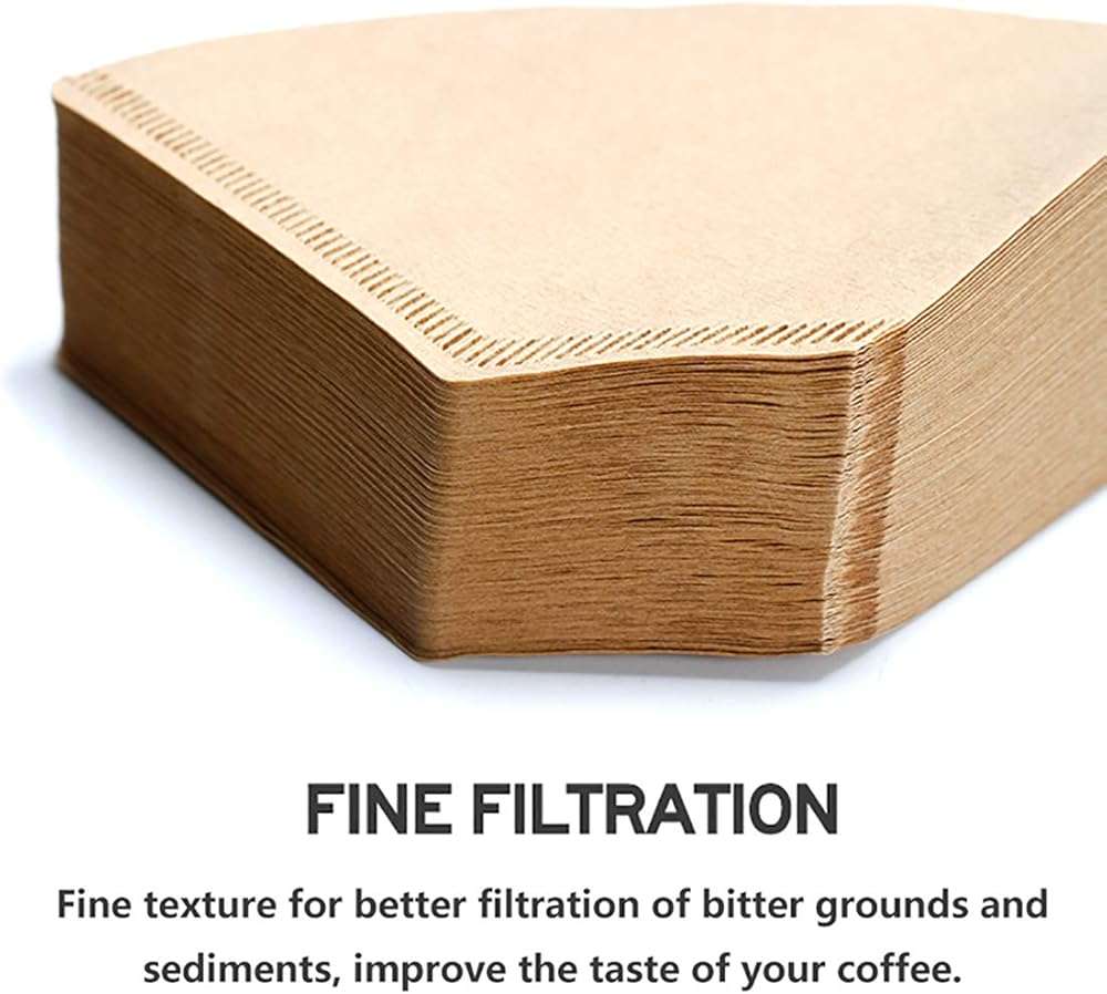 Coffee Filter #1, Disposable Coffee Filter Paper Natural Brown Cone Coffee Filters Unbleached U Shape Fit for Pour Over Coffee Cup, Coffee Maker(Brews 1-2 Cups,100 Count) - Image 4