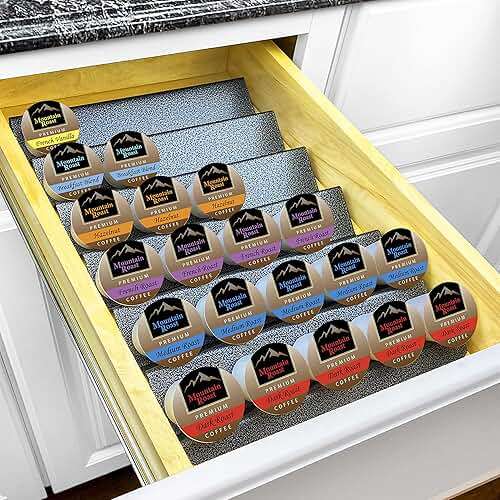 Lynk Professional® Coffee Pod Tray 6-Tier Heavy Gauge Steel Drawer Organizer for Kitchen Cabinets, compatible with Keurig K-Cup pods, Silver Metallic - Image 7