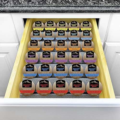 Lynk Professional® Coffee Pod Tray 6-Tier Heavy Gauge Steel Drawer Organizer for Kitchen Cabinets, compatible with Keurig K-Cup pods, Silver Metallic - Image 8