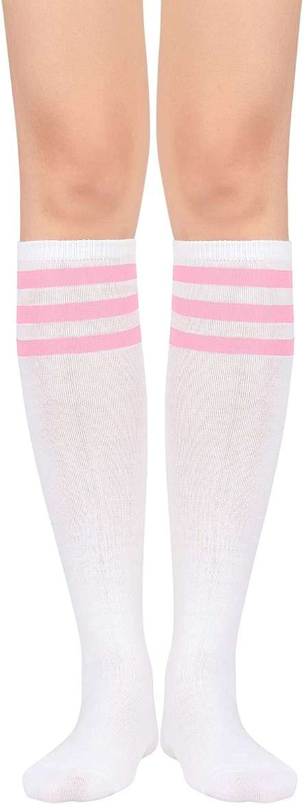 American Trends Womens Athletic Knee High Socks Outdoor Sport Thigh High Stockings Casual Stripes Tube Socks - Image 2