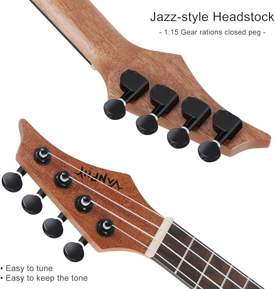 VANPHY Ukulele Concert Ukelele Professional 23 Inch Uku Sapele Ukulele for Adult Beginner Hawaiian Uke Comes with Starter Ukele Kit Include Gig Bag Tuner Strap Ukelel String Picks Clean Cloth - Image 2
