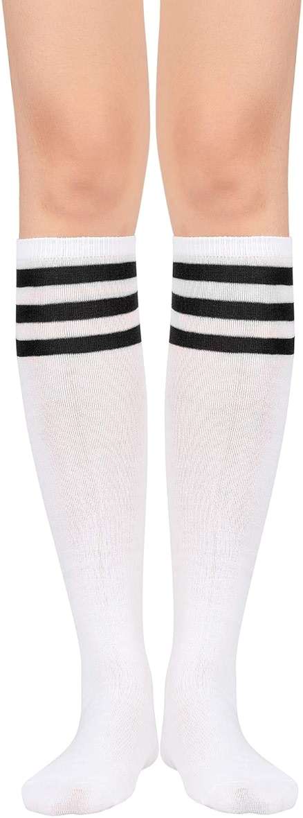 American Trends Womens Athletic Knee High Socks Outdoor Sport Thigh High Stockings Casual Stripes Tube Socks - Image 7