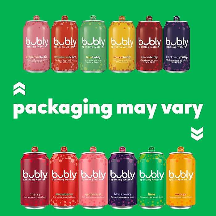 bubly Sparkling Water, 6 Flavor Variety Pack (Blackberry, Lime, Cherry, Grapefruit, Strawberry, Mango), Zero Sugar & Zero Calories, Seltzer Water, 12 Fl Oz Cans (Pack of 18) - Image 4