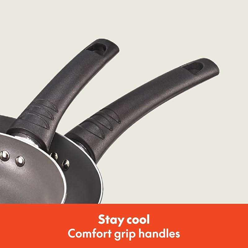 bella Cookware Set with Glass Lids with Nonstick, PFOA Free and Scratch Resistant Surface, Aluminum Bakeware, Pots and Pans, Storage Bowls & Utensils, Compatible with All Stovetops, 21 Piece, Gray - Image 6