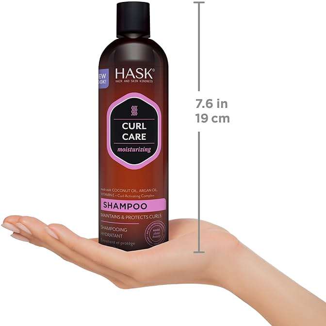 HASK Curl Care Shampoo + Conditioner Set with Coconut and Argan Oil | For Curly Hair, Sulfate-Free, Paraben-Free, Gluten-Free, Vegan, Cruelty-Free, Color Safe | 12oz each - Image 7