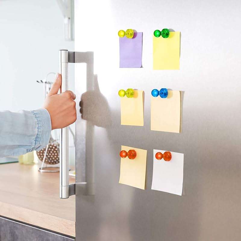 HongyiTime 90 PCS Colorful Strong Magnetic Push Pin Magnets, Office / Classroom Magnets,8 Assorted Color, Perfect to use as Kitchen Home and School, Map Magnets,Whiteboard Magnets - Image 2