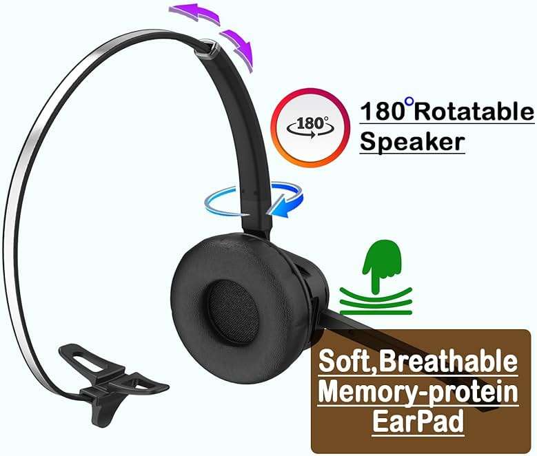 INNOTALK Wireless Headset Compatible with Polycom, Poly All VVX Models VVX150, VVX250, VVX350, VVX450, VVX500, VVX600, VVX1500 etc. - Remote Answering Feature Desk Office Phone Call Center Headset - Image 7