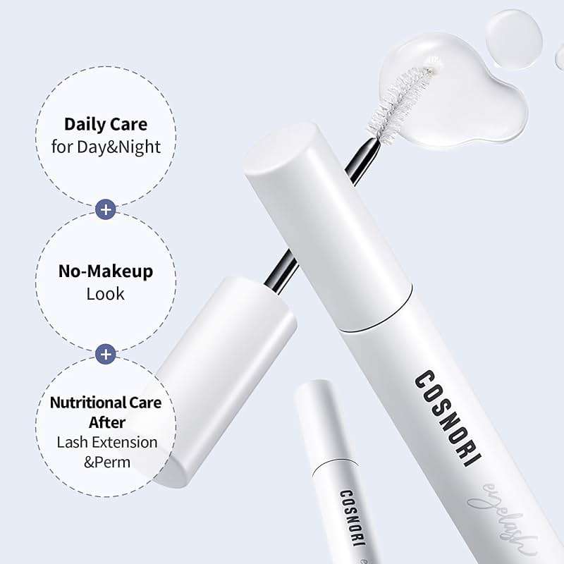 COSNORI Long Active Eyelash Serum - Korean Eyelash Boost Serum - Eyebrow Growth Enhancer for Longer and Thicker - Vegan Prostaglandin Free & Non Irritating - Peptides, Hyaluronic Acid, 0.3 fl.oz. - Image 3