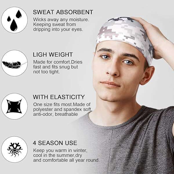 Geyoga 16/32/48 Pcs Cooling Skull Cap Helmet Liner Men Women Sweat Wicking Cycling Hat Sport Run Motorcycle Beanies Head Wrap - Image 2