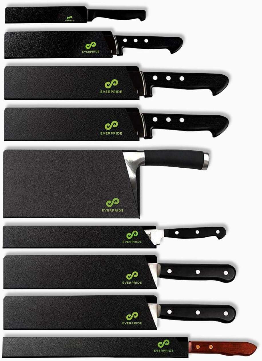 EVERPRIDE 9-Piece Knife Guard Set, Universal Blade Cover Sheaths for Chef and Kitchen Knives – Durable Knife Edge Guards Include Multiple Sizes to Protect Your Full Set of Knives - Image 1