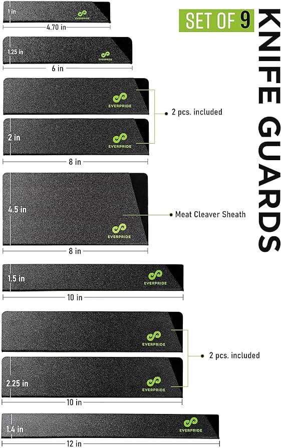 EVERPRIDE 9-Piece Knife Guard Set, Universal Blade Cover Sheaths for Chef and Kitchen Knives – Durable Knife Edge Guards Include Multiple Sizes to Protect Your Full Set of Knives - Image 5