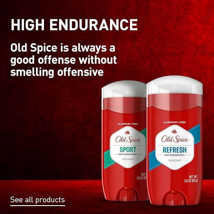 Old Spice Aluminum Free Deodorant For Men, High Endurance, 24/7 Sweat Defense & Odor Protection to Eliminate Odors, 24/7 Freshness & Lasting Scent, Sport Scent, 3.0 oz (Pack of 3) - Image 10