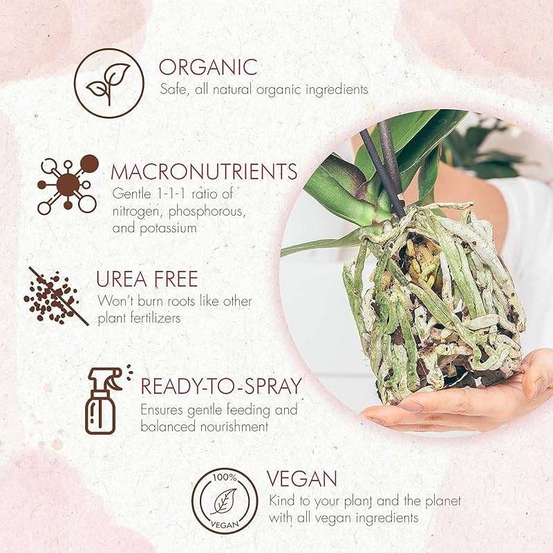 Organic Ready to Spray Orchid Food Mist - Bloom Booster Fertilizer for Orchids in Pots - Plant Nutrients for Healthy Flower & Reblooms (8 oz) - Image 4