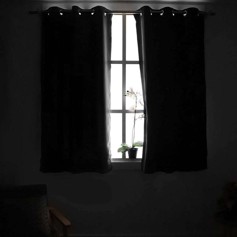 YoungsTex Blackout Curtains 63 Inches Long 2 Panels Set - Room Darkening Drapes with Grommet Thermal Insulated Privacy for Living Room Bedroom Window, 42 x 63 Inch, Dark Grey - Image 2