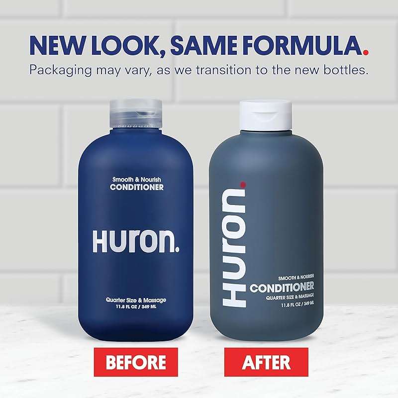 Huron Conditioner for Men and Women, Hydrating & Strengthening Conditioner with Citrus + Juniper + Greens, Smoothing & Moisturizing Hair Treatment, Non-Toxic Clean Ingredients, 11.8 fl oz - Image 2