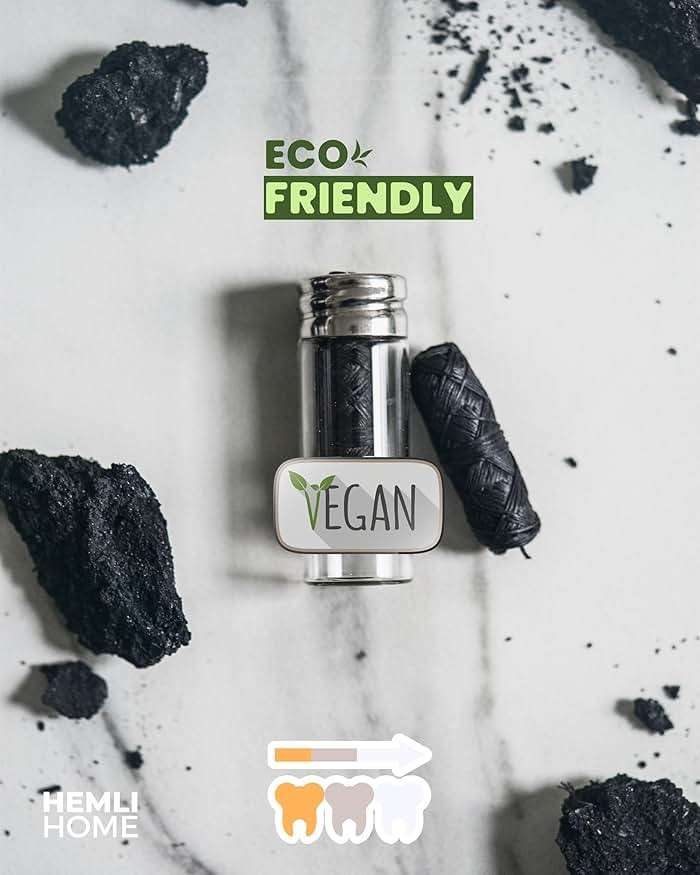 Bamboo Charcoal Dental Floss Refills, Bambo Woven Fibres, 5 x 33 Yards, Organic Refillable Dental Floss, Natural Floss, Eco-Friendly Floss. Plant-Based Candelilla Wax Floss with Natural Mint Flavoring - Image 3