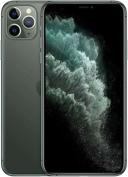 Apple iPhone 11 Pro Max, 64GB, Midnight Green - Locked to Cricket (Renewed) - Image 1