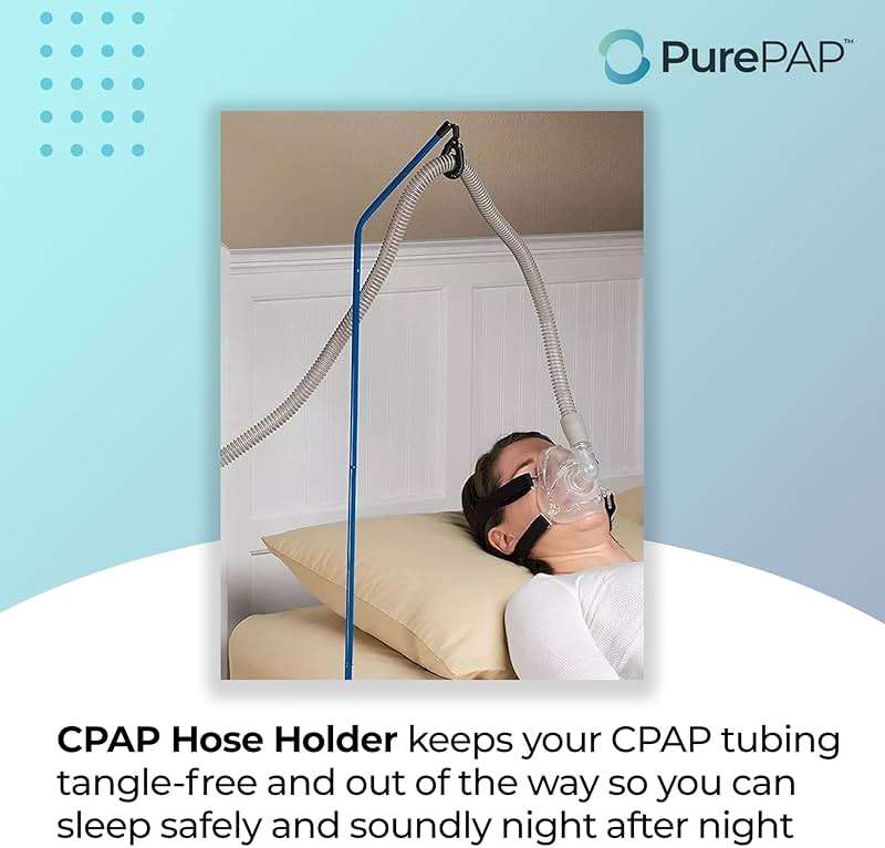 PurePap CPAP Hose Holder for Sleeping - Tangle-Free CPAP Hose Hanger - Adjustable Swivel Arm CPAP Accessories - Compact Design CPAP Hose Holder for Bed - Sleeping Accessories - Image 5