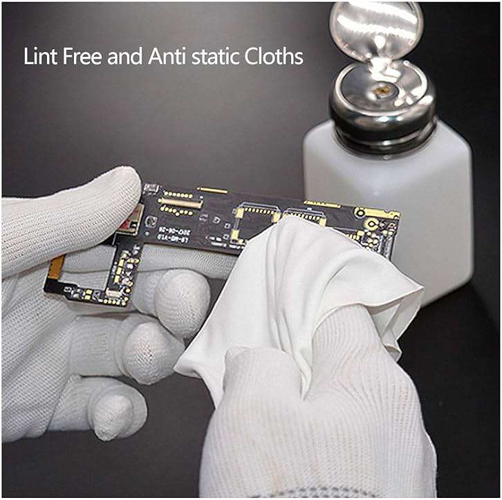 AAWipes Cleanroom Cloth Wipes 9"x9" (Bag of 150 Pcs) Double Knit 100% Polyester Wipers Lint Free Cloths with Ultra-fine Filaments, Laser Sealed Edge, Class 100 Cloths, Ultra-soft Wipes CP14009 - Image 3