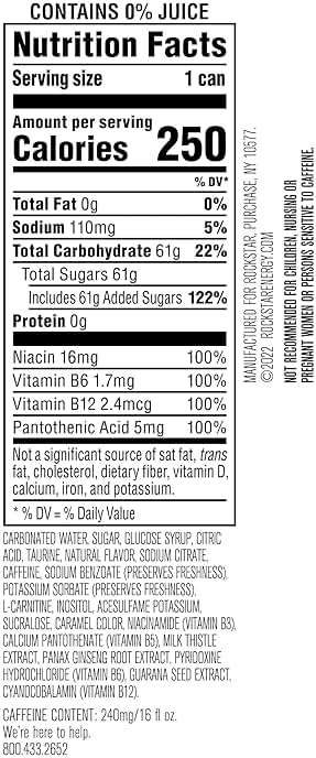 Rockstar Energy Drink Punched Hardcore Apple, 16oz Cans (12 Pack) - Image 2