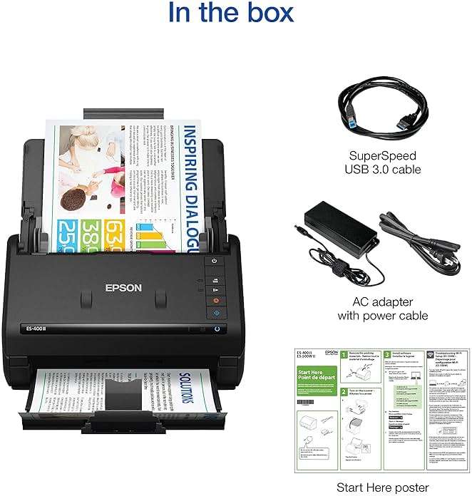 Epson Workforce ES-400 II Color Duplex Desktop Document Scanner for Computers Including PC and Mac with Auto Document Feeder and Image Adjustment Tools - Image 7