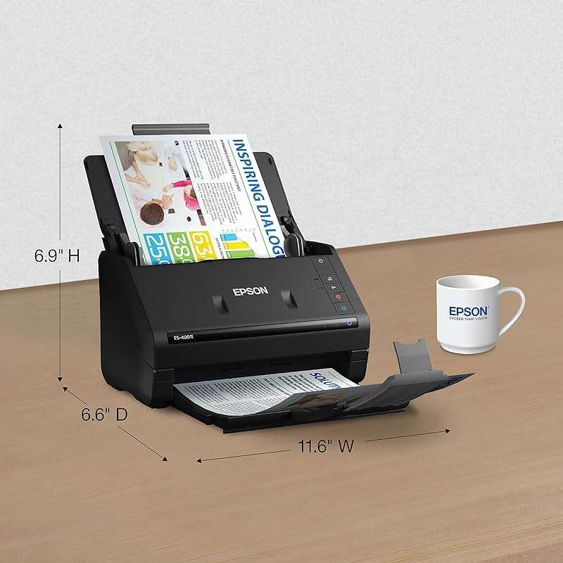 Epson Workforce ES-400 II Color Duplex Desktop Document Scanner for Computers Including PC and Mac with Auto Document Feeder and Image Adjustment Tools - Image 9